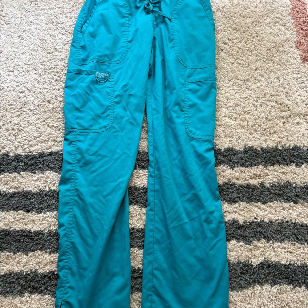 Cherokee teal scrub pants